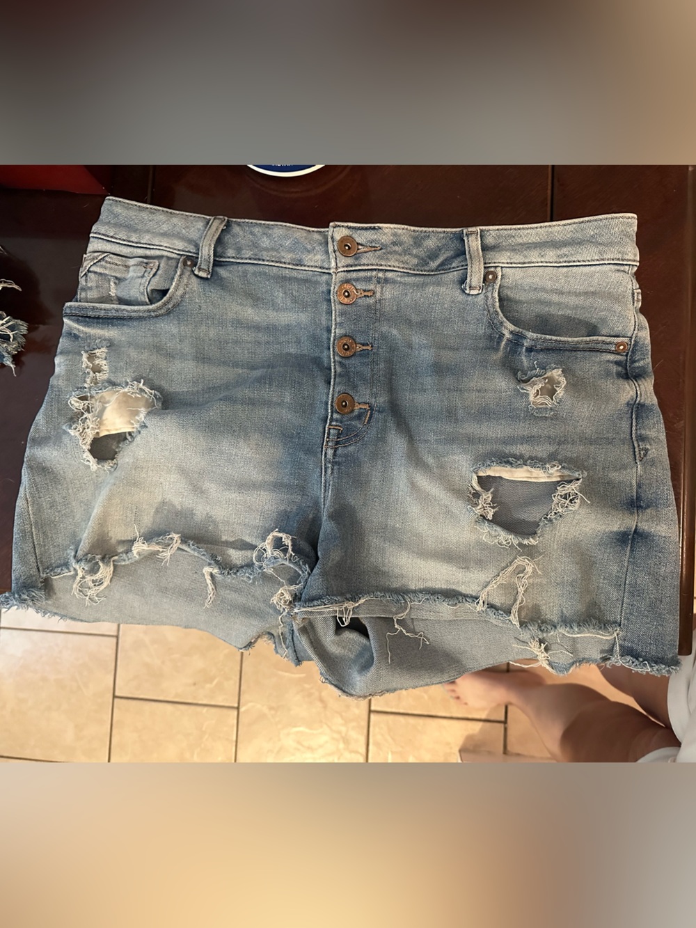 Maurice’s Distressed Light Blue Denim Shorts - Women's
